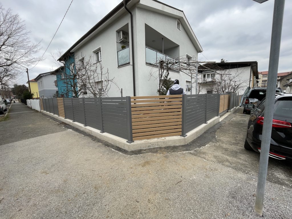 dvoriščna ograja ograje alu les maribor